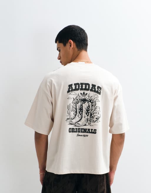 adidas Originals T-Shirt mit Cowboy-Print in Weiß, 3 von 5