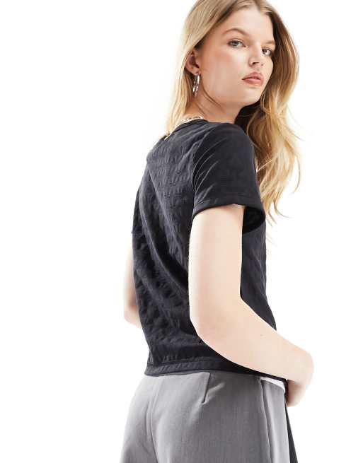 adidas Originals T shirt nera in rete ASOS