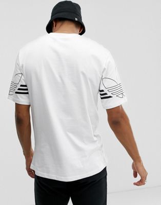 T-Shirt Outline Trefoil Logo White 
