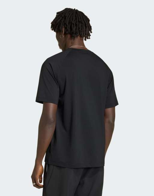 adidas Originals T-shirt Tech trèfle essentials en polyester noir, 3 de 4
