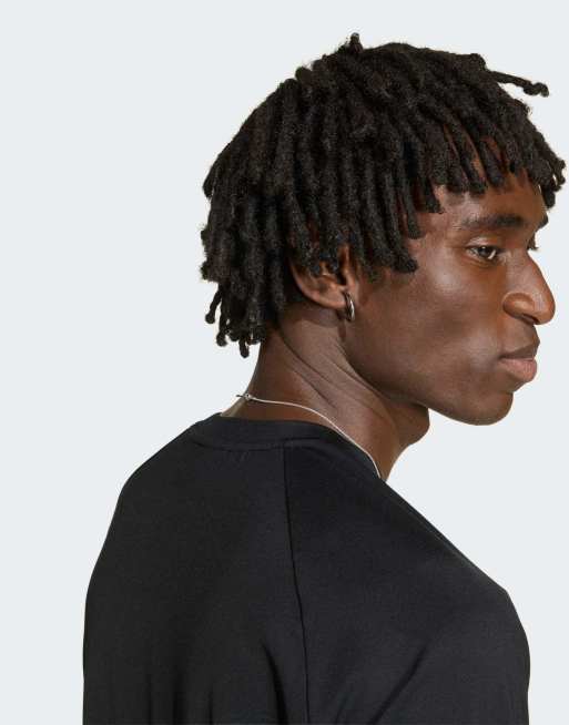 adidas Originals T-shirt Tech trèfle essentials en polyester noir, 4 de 4