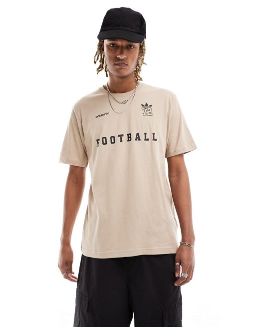 adidas windbreaker Originals – T-shirt w kolorze khaki z nadrukiem „72”