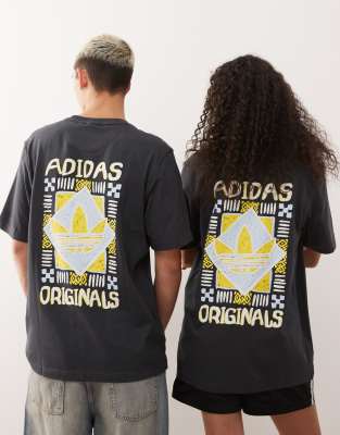 adidas Originals t-shirt with 80's back graphic in washed