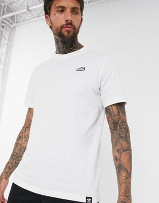 adidas Originals t-shirt with embroidered superstar logo in white | ASOS