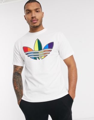 Adidas Originals Love Unites Trefoil Tee Clothing White/Multicolor 1 : 2XS