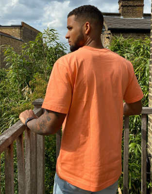 adidas trefoil orange t shirt