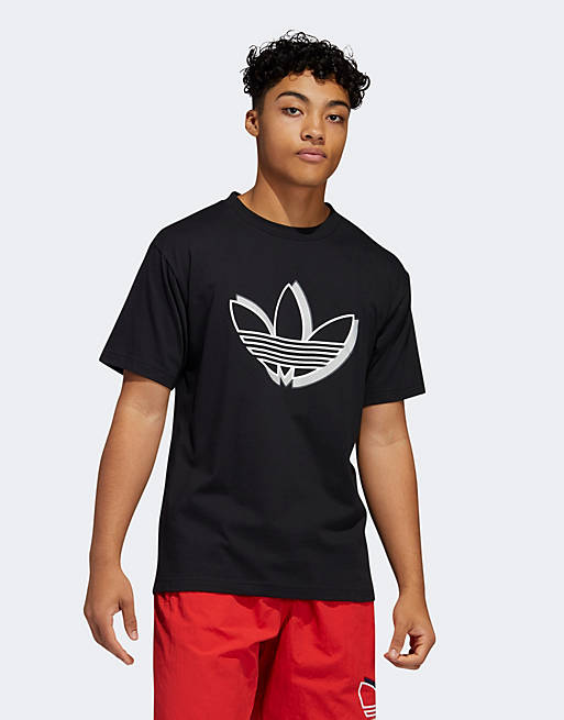 adidas Originals t-shirt with shadow logo in black | ASOS
