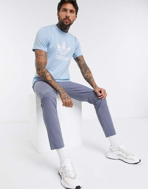 light blue mens adidas t shirt