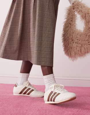 Adidas Originals Taekwondo Lace Sneakers In Off White And Brown In White