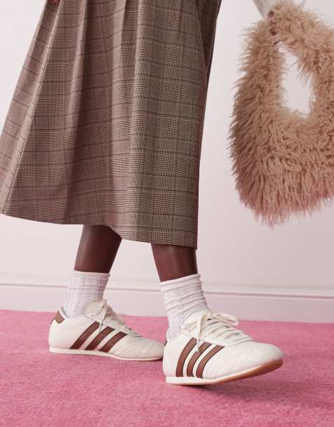 adidas Originals Taekwondo lace sneakers in off white and brown - view 1