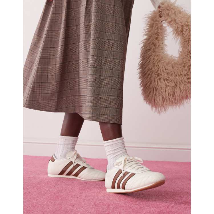 adidas Originals Taekwondo lace sneakers in off white and