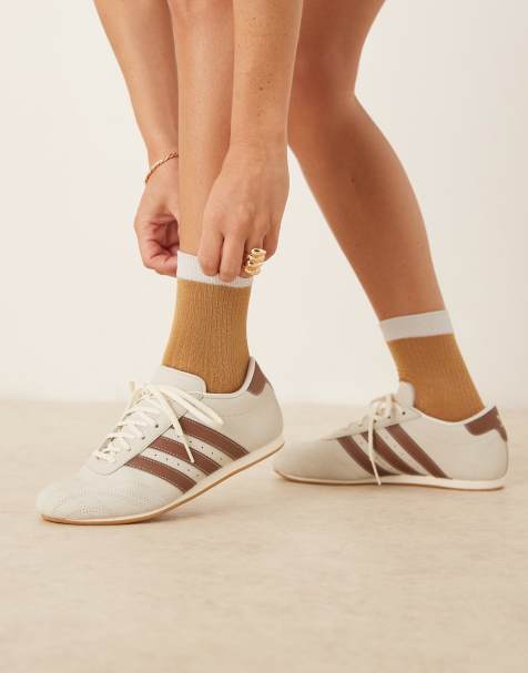 adidas Originals Taekwondo lace sneakers in off white and brown - view 1