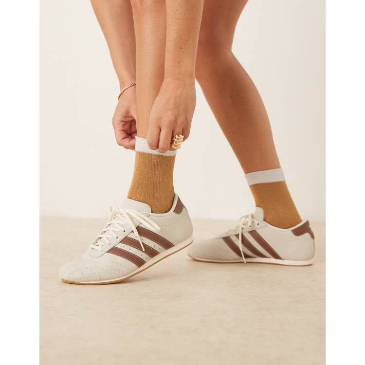 ★【Adidas】 Taekwondo Off White Dark Brown★ adidas Originals Taekwondo lace sneakers in off white and