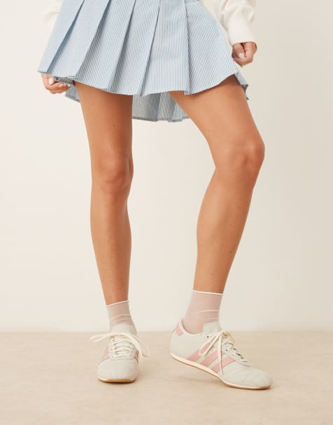 adidas Originals Taekwondo lace sneakers in off white and pink - view 1