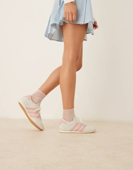 adidas Originals Taekwondo lace sneakers in off white and pink | ASOS