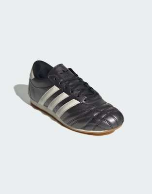 adidas Originals Taekwondo lace sneakers in silver and white-Black