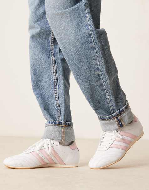 adidas Originals Taekwondo lace sneakers in white and pink - view 1