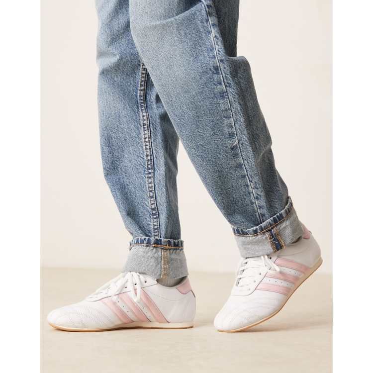 ◆adidas◆ Taekwondo pink cream white JR3955 Adidas originals Women's Taekwondo pink JR3955 shoes slip on