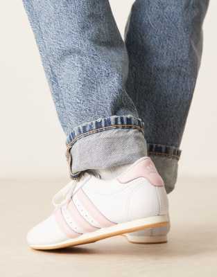adidas Originals Taekwondo lace sneakers in white and pink