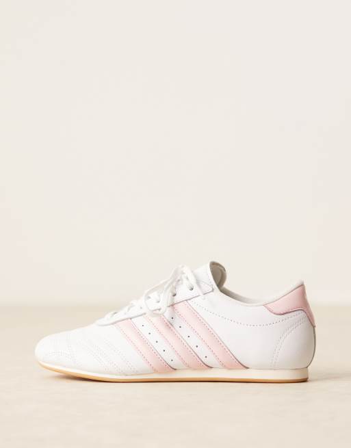 adidas Originals Taekwondo lace sneakers in white and pink