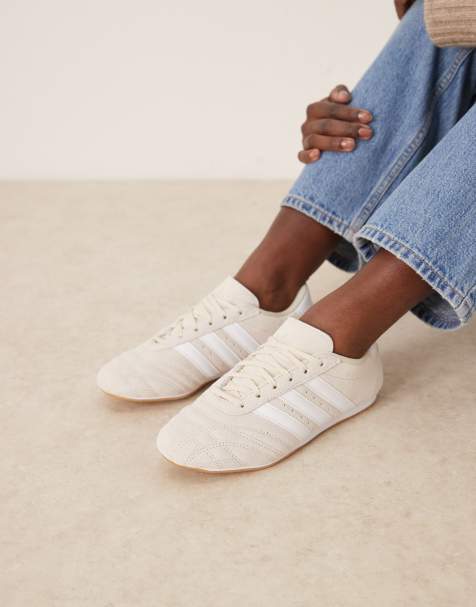 adidas Originals Taekwondo lace trainers in beige and white - view 1