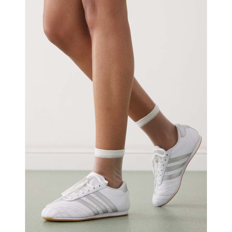 Adidas Originals White Silver Taekwondo Lace Sneakers