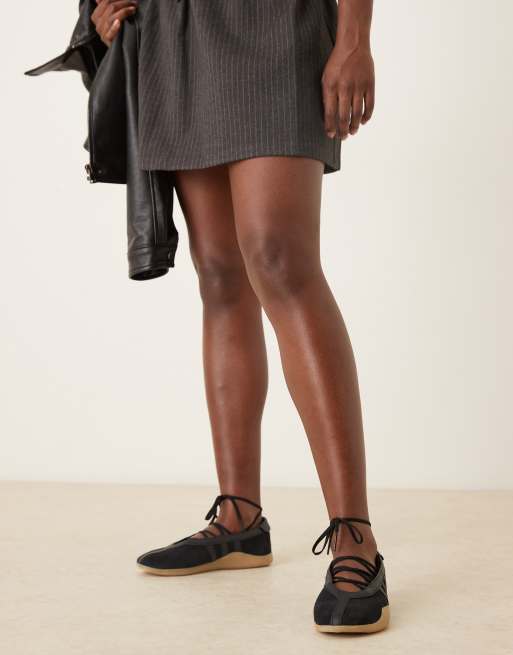 adidas Originals Taekwondo Mei ballet flats in triple black with gum sole , 5 of 5