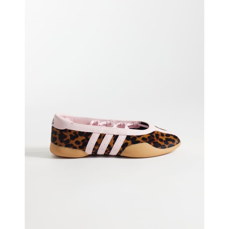 adidas Originals Taekwondo Mei ballet flats with pink details in leopard  print | ASOS