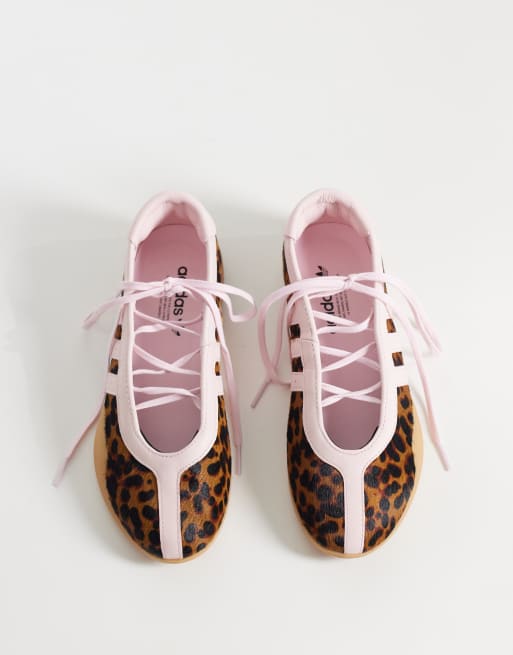 adidas Originals Taekwondo Mei ballet flats with pink details in leopard  print | ASOS