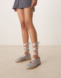 [adidas Originals] adidas Originals Taekwondo Mei Ballet sneakers in metallic silver 41 1/3 SILVER