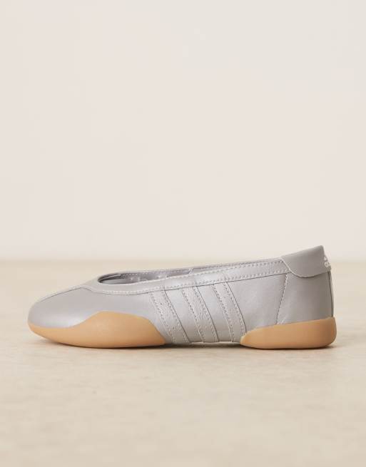 adidas Originals Taekwondo Mei Ballet sneakers in metallic silver