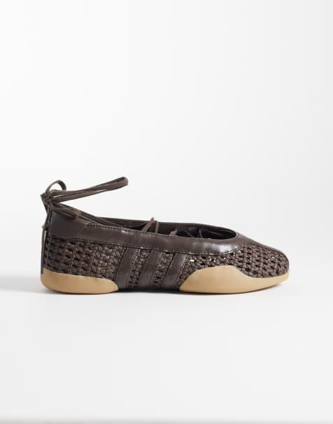 adidas Originals - Taekwondo Mei - Brune vævede flade ballerinaer - view 1