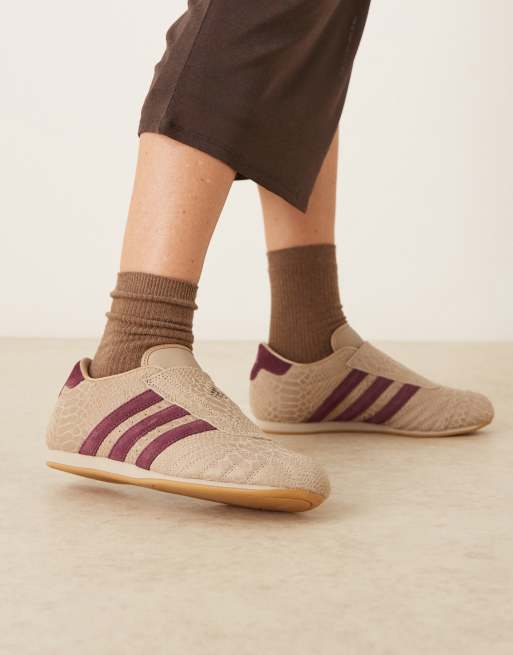 adidas Originals – Taekwondo – Sneaker in Cremeweiß und Kastanienbraun mit Kroko-Optik, 5 von 5