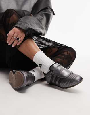 adidas Originals Taekwondo sneakers in dark silver and black