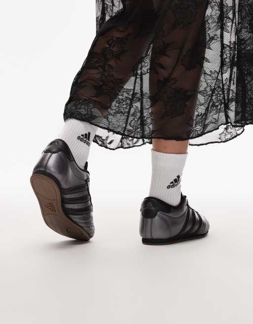 adidas Originals Taekwondo sneakers in dark silver and black, 4 of 5
