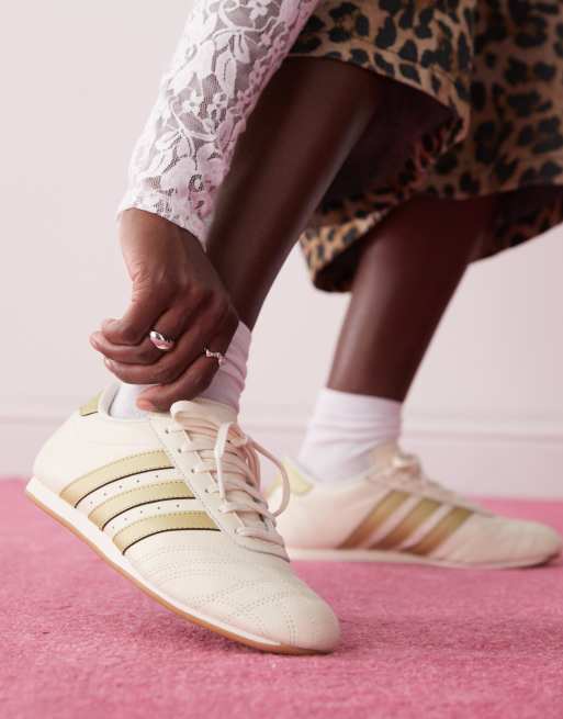 adidas Originals Taekwondo sneakers in off white and gold | ASOS