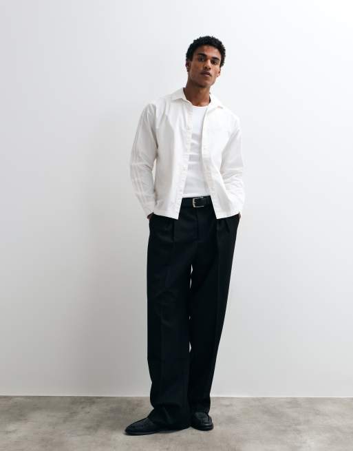adidas Originals tailored shirt in white, 3 of 5