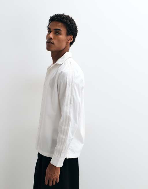 adidas Originals tailored shirt in white, 5 of 5