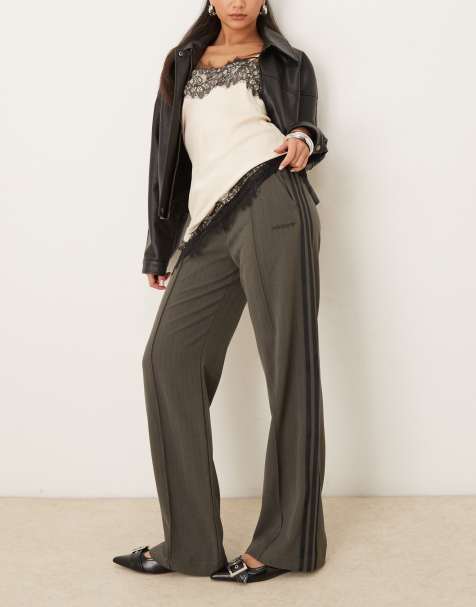 adidas Originals tailored track pants in brown and black - view 1