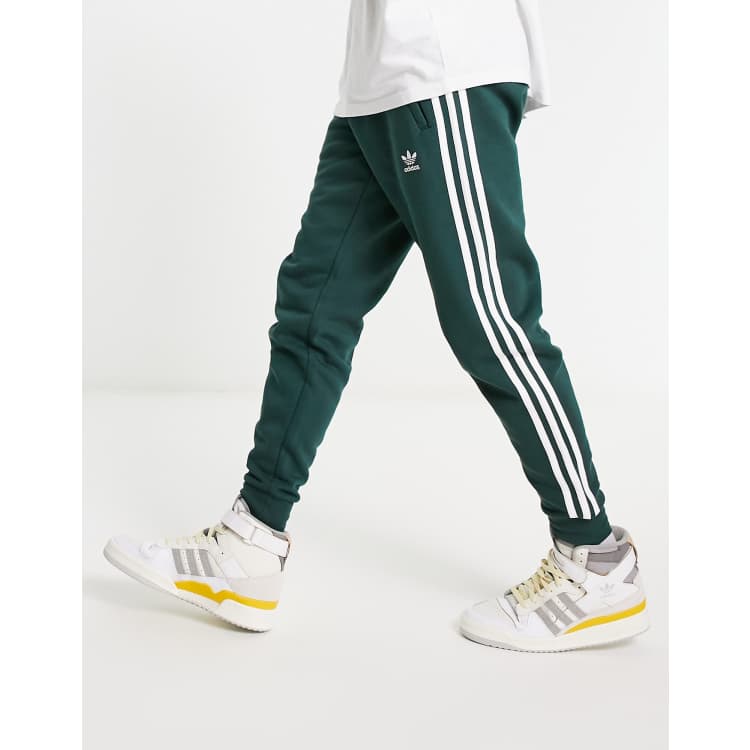 Buy adidas Originals Mens 3-Stripes Joggers Dark Green