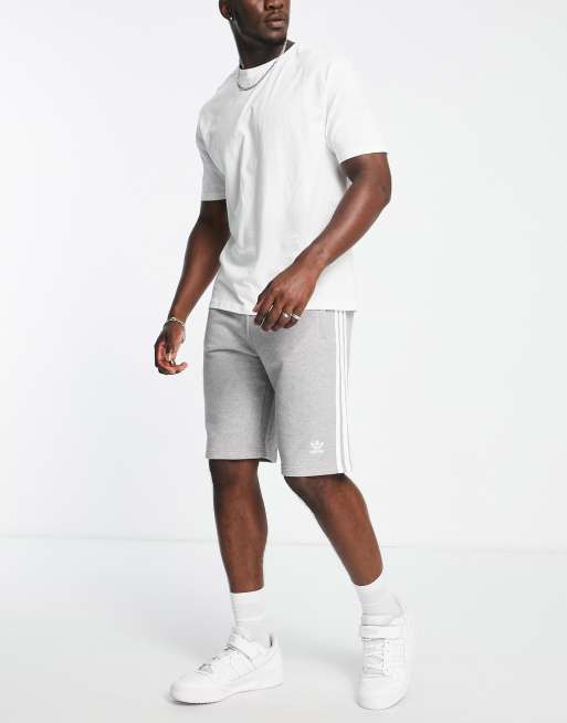 Adidas originals – graue shop jersey-shorts mit 3-streifen design dh5803