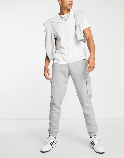 Gray adidas track pants slim fit