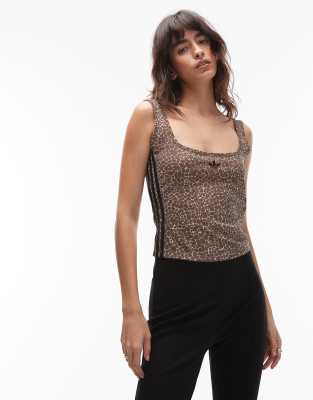 Adidas Originals Tank Top In Brown