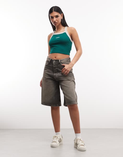 adidas Originals – Tanktop in Grün und Weiß mit Logo, 2 von 4
