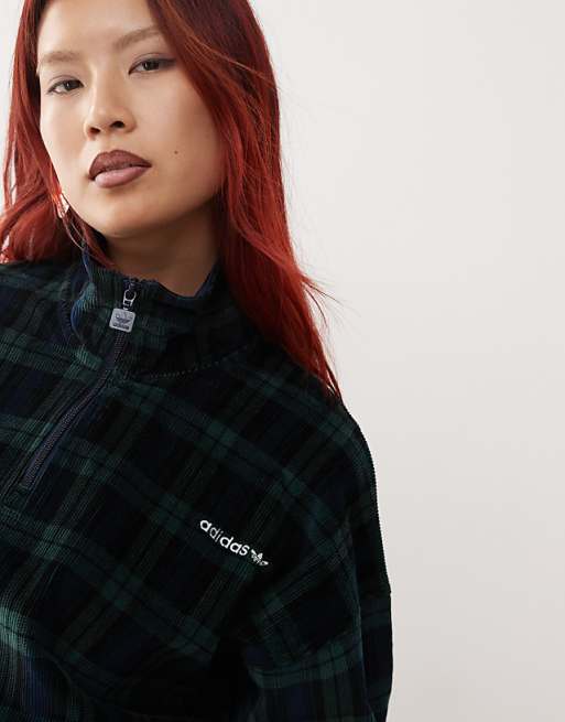 adidas Originals tartan half zip jacket | ASOS adidas Originals tartan half zip jacket | ASOS