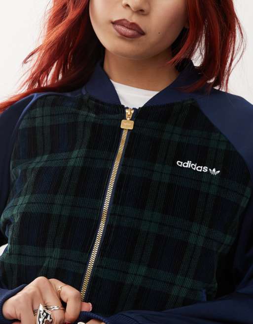 ★正規品★ 【ADIDAS Originals】 TARTAN COLLEGIATE JACKET adidas Originals Tartan Collegiate jacket Blue | Dressinn