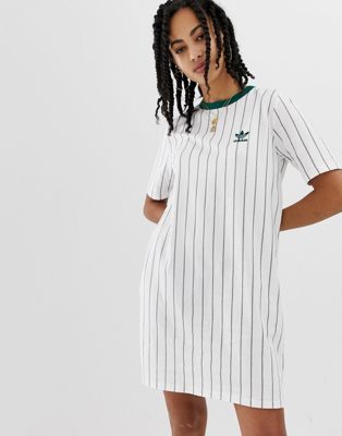 adidas white and green t shirt
