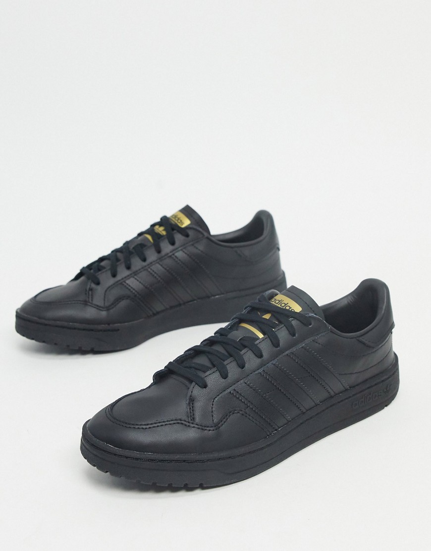 Adidas Originals – Team Court – Svarta sneakers