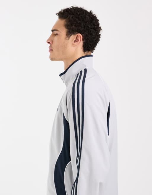 adidas Originals – Teamgeist Adicolor – Trainingsoberteil in Grey Two, 4 von 5