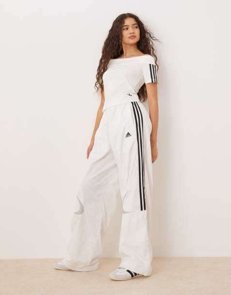 adidas Originals – Teamgeist – Białe spodnie dresowe oversize - view 1